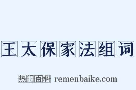王太保家法组词是什么意思的图片